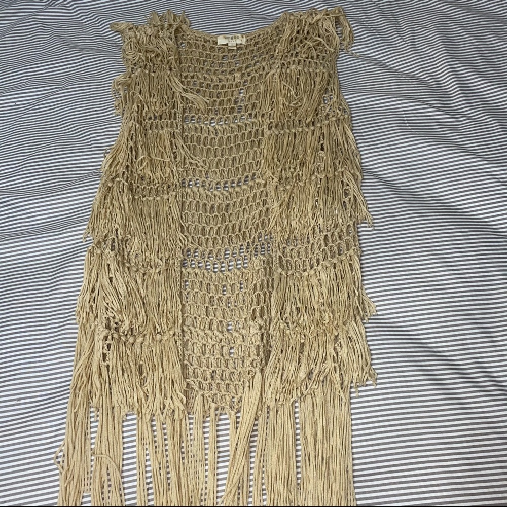 Bohemian fringe kimono